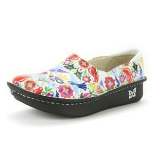Alegria Size 37 Debra Clog Shoes Floral Colorful Workwear Comfort Nursing